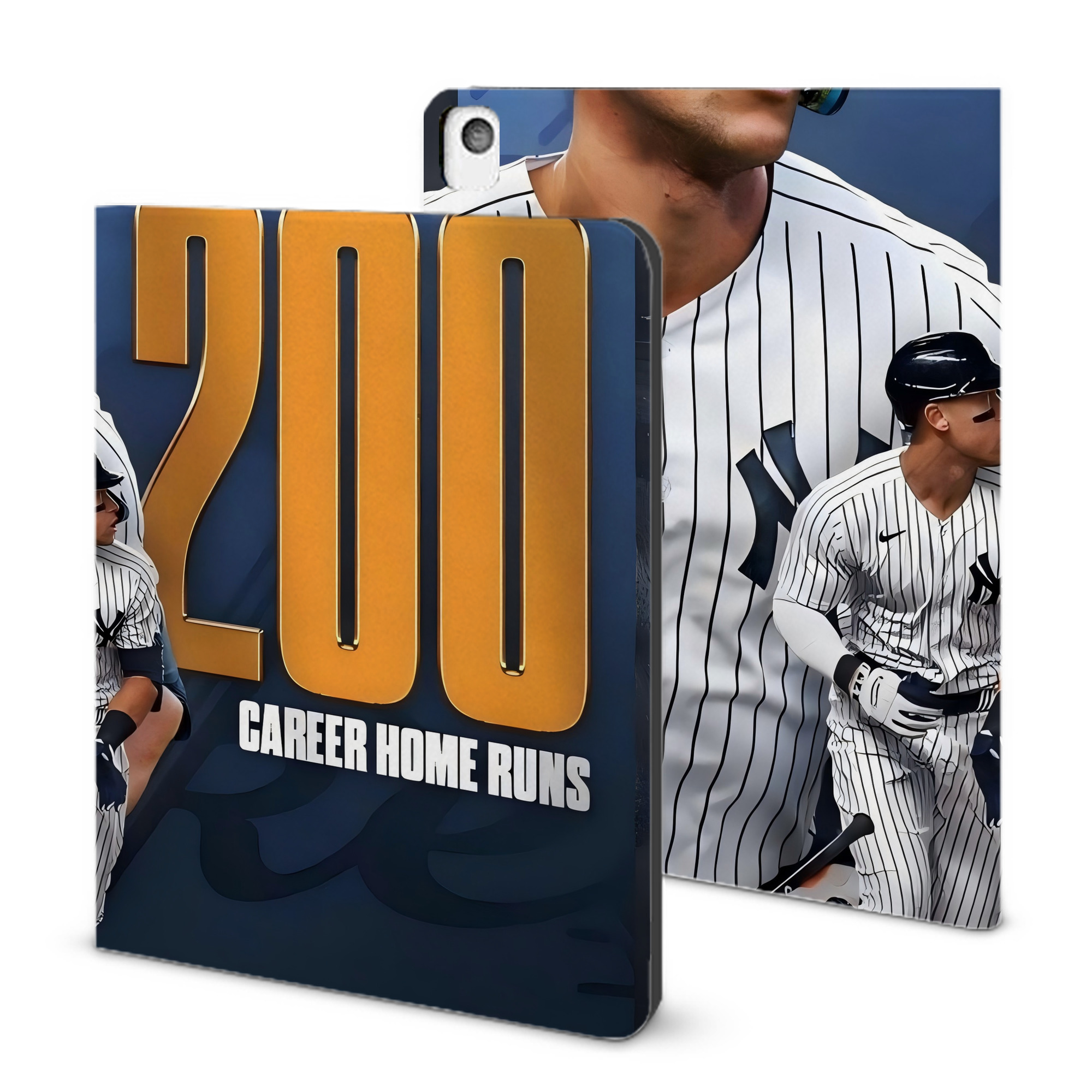 Aaron Judge 200 Home Runs 1 IPad Book-Style Case With Pencil Slot – Slim PU & TPU Cover – Full Protection, Precise Fit, Water & Scratch Resistant